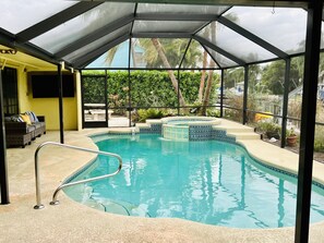 Outdoor pool, a heated pool