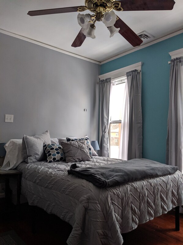 Blackout curtains, iron/ironing board, free WiFi