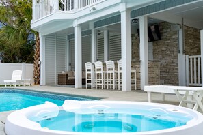 Et oppvarmet basseng