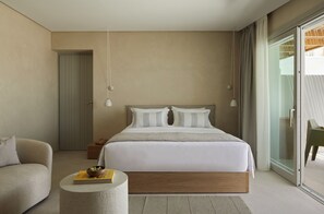 Superior Room, Private Pool, Garden View | Minibar, in-room safe, desk, blackout drapes - Parocks Luxury Hotel & Spa (Paros)
