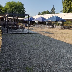 Outdoor dining - Smart Home Madrid with terrace, Europapark, Rulantica (Boofzheim)