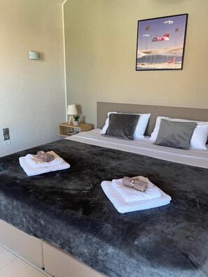 Basic Suite | Bathroom | Shower, rainfall showerhead, hair dryer, towels