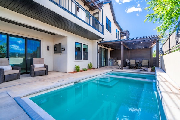 A heated pool
