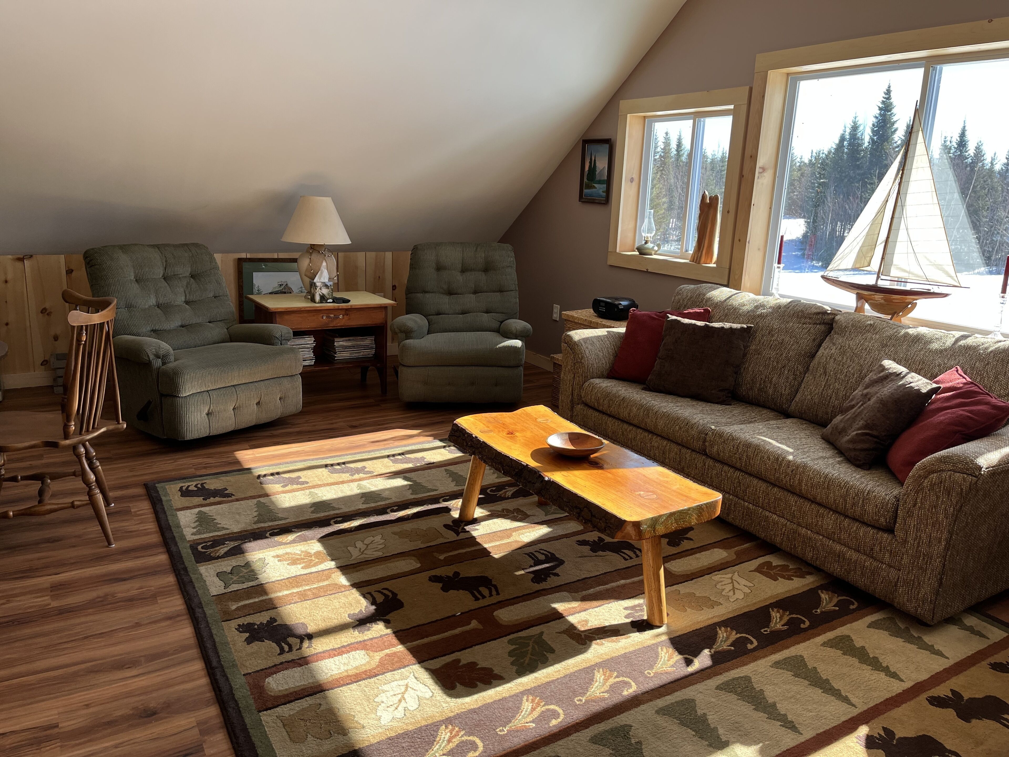 End of Eustis Ridge Rd! Eustis Maine. New custom built apartment above garage.