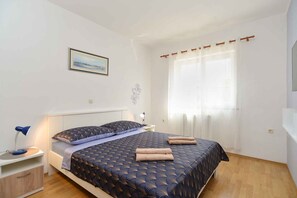 2 bedrooms, iron/ironing board, travel crib, WiFi