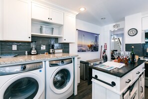 Fridge, microwave, oven, stovetop - 3-BR house walk to beach, shopping, bars, NYC train. 6-beach passes & 4-bikes. (Asbury Park)