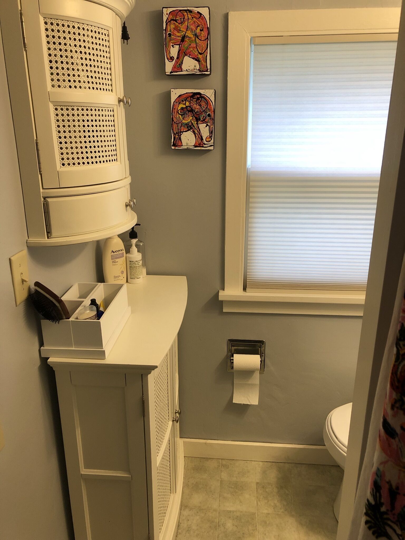 Chuveiro, secador de cabelo, toalhas de banho, sabonete