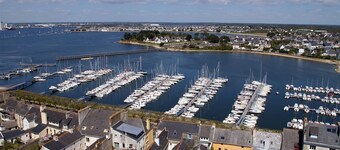A 5-minute walk from the beaches and a historic city, our house and the cat!