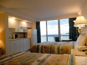 1 bedroom, desk, iron/ironing board, travel cot