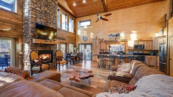 Smart TV, fireplace, video games, books