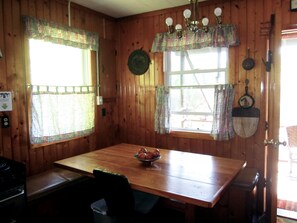 Dining - Secluded Hillside Property with Valley Views and Fishing Pond (Burlington Flats)