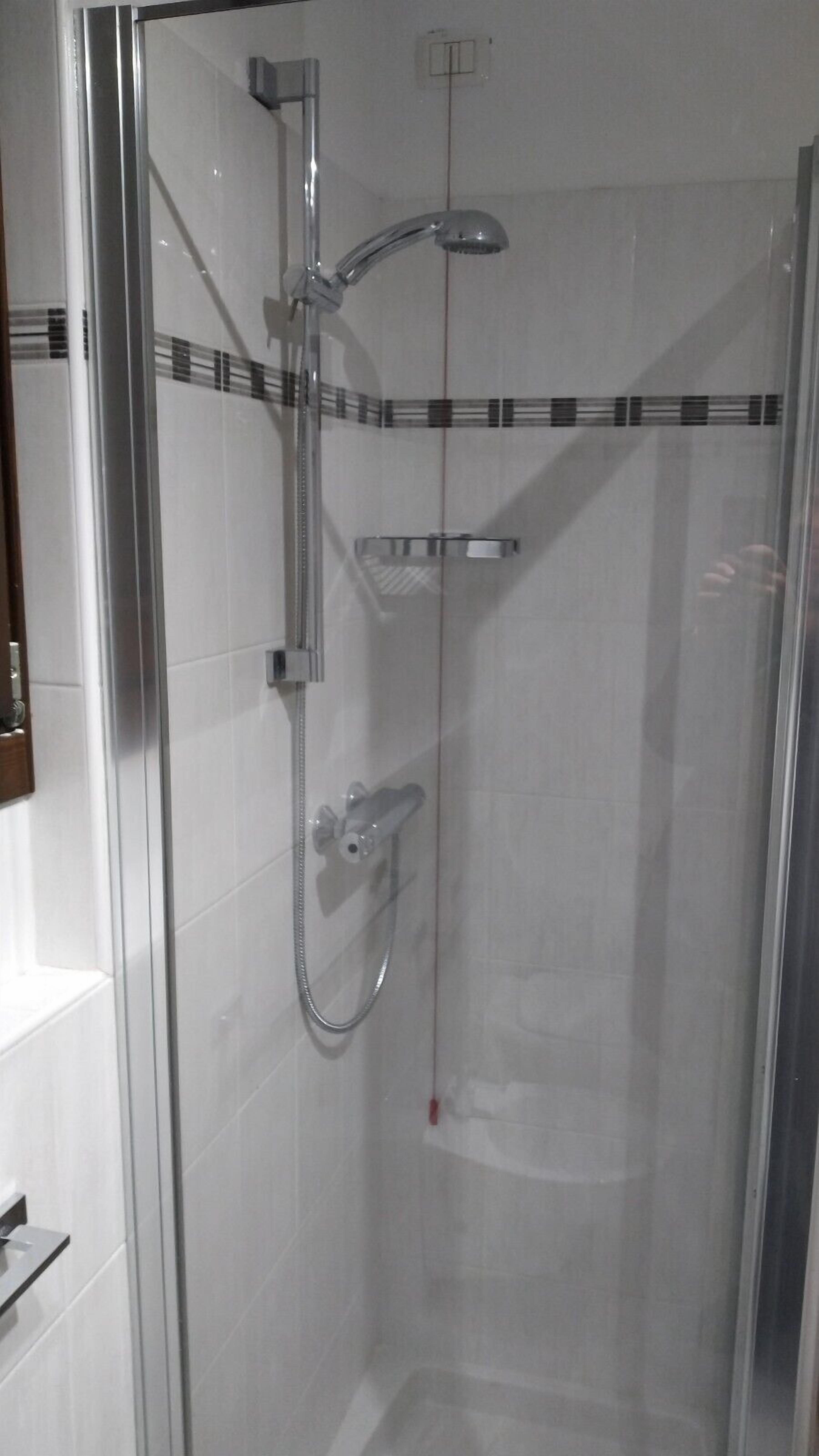 Shower, hair dryer, bidet, toilet paper