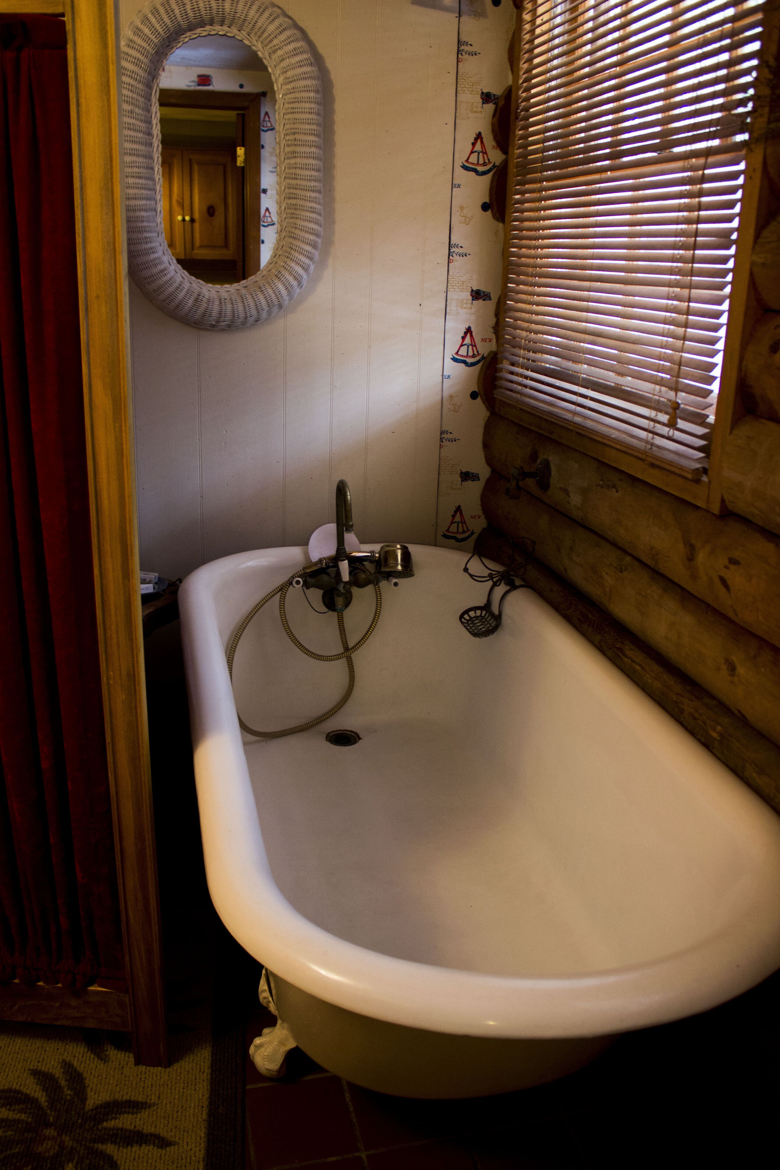 Russian and South African room in cabin surrounded by state forest