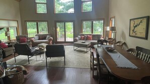 Living area - Lake cabin on Holcombe flowage. Loft views, fire pit, and nearby hiking. (Holcombe)