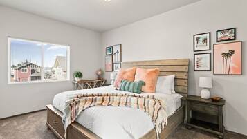 2 bedrooms, iron/ironing board, travel crib, WiFi