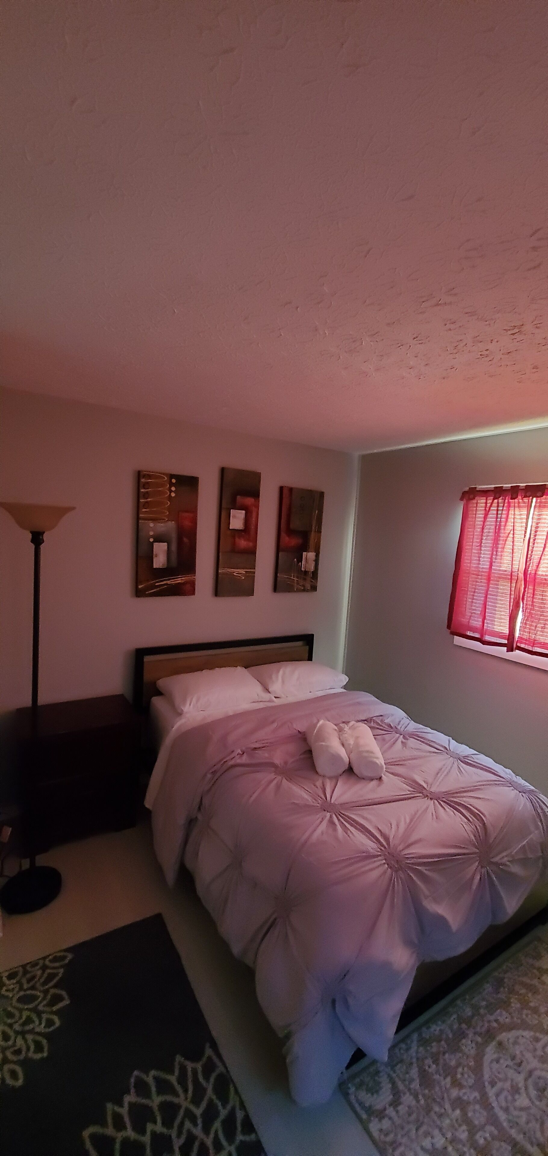 Cheerful cozy luxurious suite