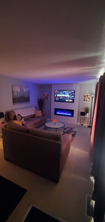Cheerful cozy luxurious suite