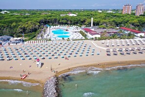 Apartment, 3 Bedrooms, Ocean View | Beach - Elegant Renovated Flat on the 11th Floor With Lift and sea View by Beahost (Lignano Sabbiadoro)