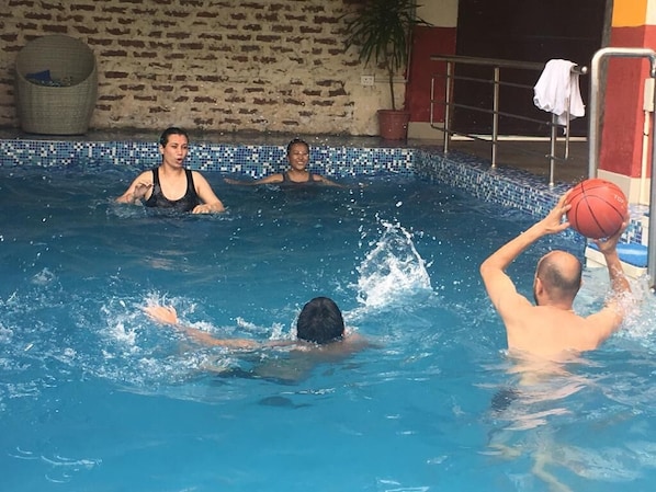 Indoor pool, outdoor pool