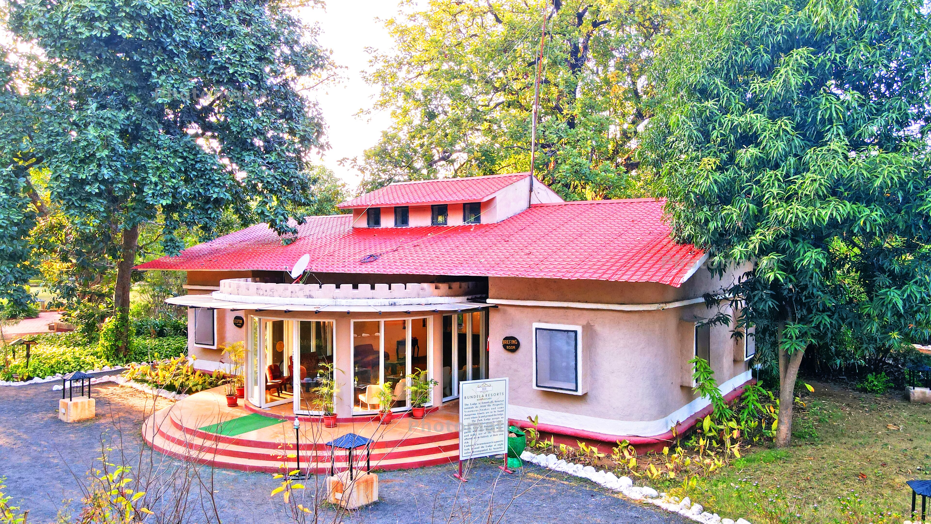 Majoituspaikan sisäänkäynti