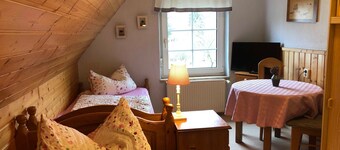 Double room 1 with two single beds - Präkel vacation room