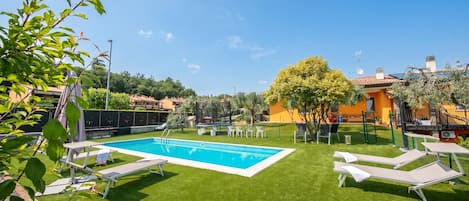 Family House, Multiple Bedrooms (Villa Teresa Apt Lake Garda View) | Pool | Seasonal outdoor pool