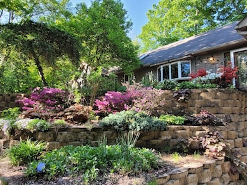 Amazing landscaping throughout the grounds.