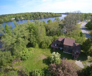 Lake frontage.