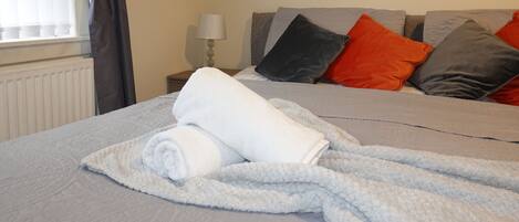 1 bedroom, iron/ironing board, travel crib, free WiFi