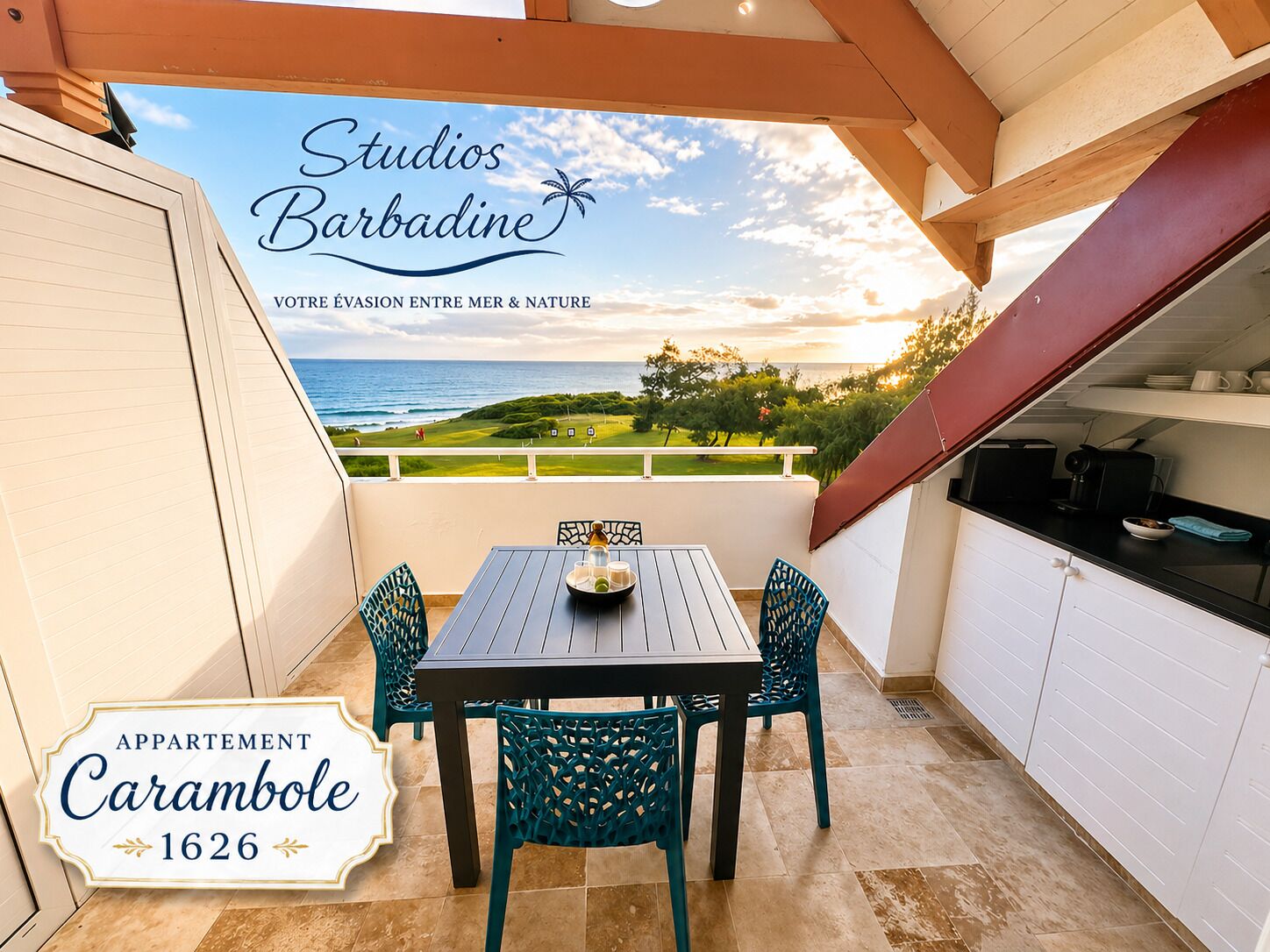 Panoramic Studio, Balcony, Sea View (Carambole 1626 2eme etage ) | Terrace/patio