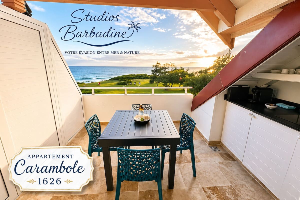 Panoramic Studio, Balcony, Sea View (Carambole 1626 2eme etage ) | Terrace/patio