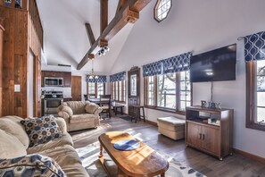 TV, DVD player, books