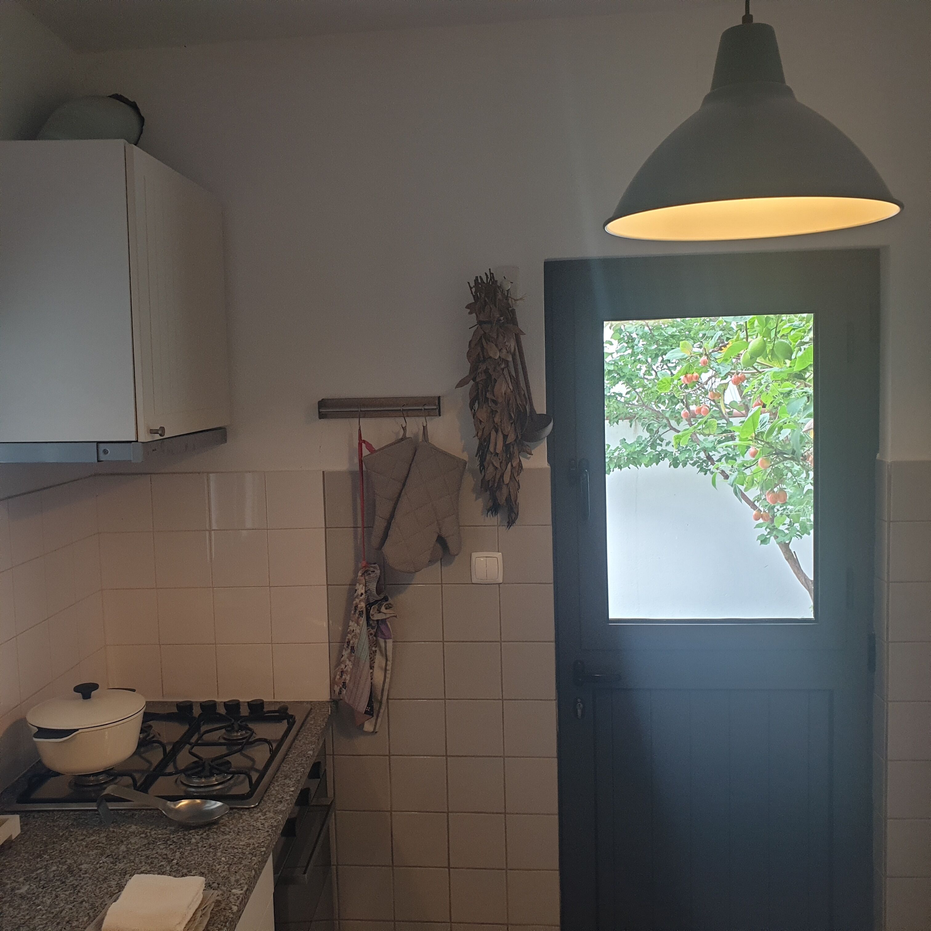 Fridge, oven, stovetop, coffee/tea maker