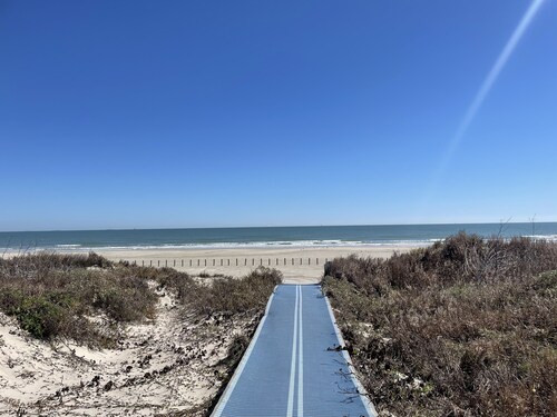 2 bedroom 2 bathroom condo at Sea Isle Village with beach access and gulf view. 