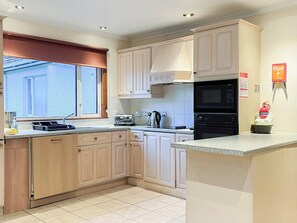 Dishwasher, highchair, cookware/dishes/utensils