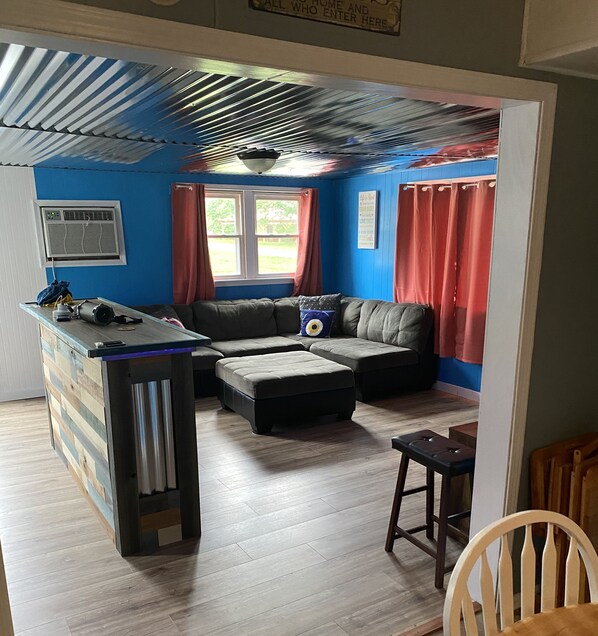 Large living room and bar area for everyone!