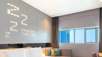 Minibar, in-room safe, desk, laptop workspace