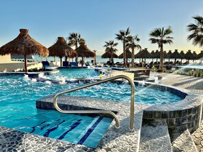 Outdoor pool, a heated pool