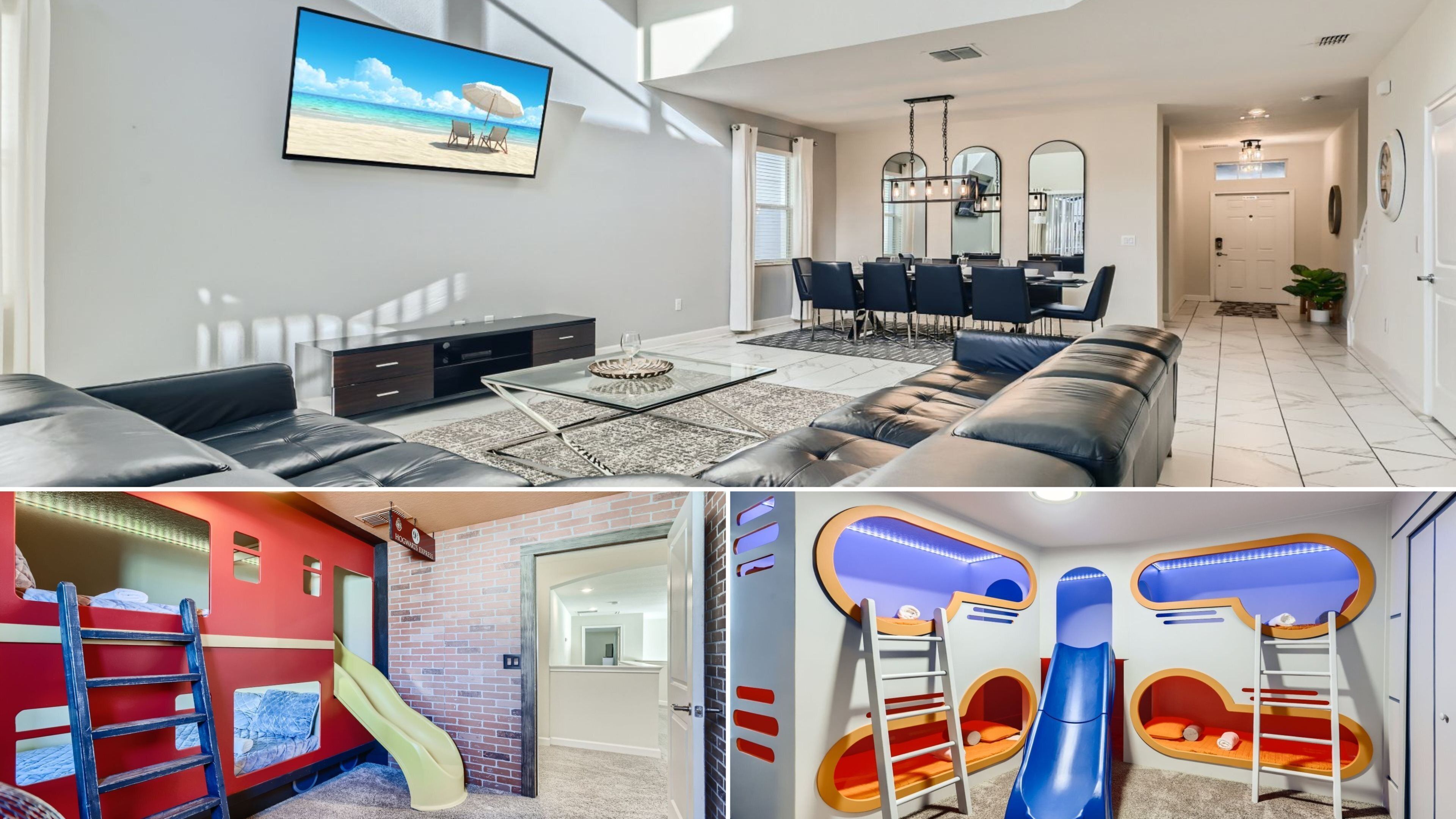 Modern Majestic Retreat| Luxury 5 Bed Pool Villa w/ Themed Bedrooms & Game Room