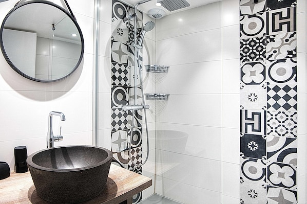 Shower, hair dryer