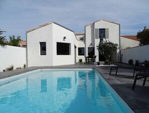 A heated pool