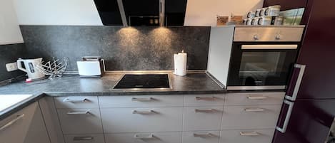Fridge, oven, stovetop, dishwasher
