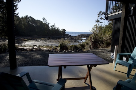 Outdoor dining. West Coast Oceanfront Private Suite with Stunning View