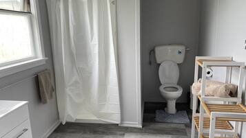 Dusche, Handtücher, Seife, Shampoo