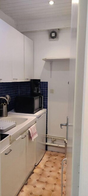 Private kitchen - Comfortable studio with terrace in Châtelguyon - 1 (Châtel-Guyon)