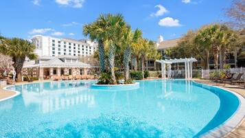 Outdoor pool, a heated pool