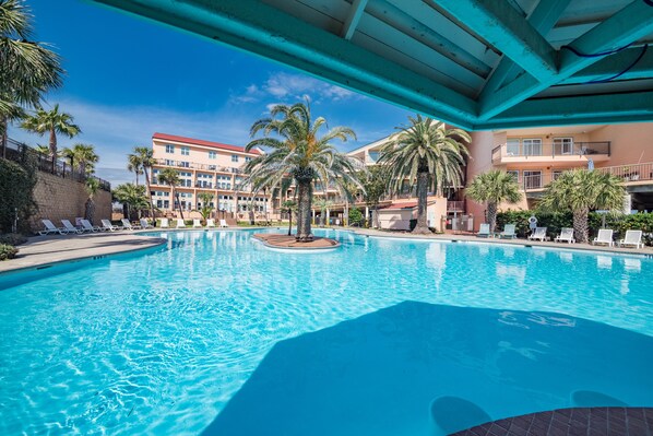 A heated pool