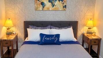 4 habitaciones, tabla de planchar con plancha y cuna de viaje