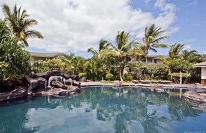 Outdoor pool, a heated pool