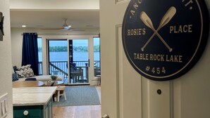 A door with a sign reading "Anchors Point Rosie's Place Table Rock Lake #454". - Rosies place (Kimberling City)